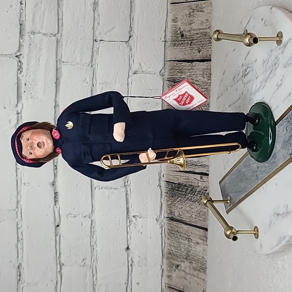 Byers' Choice Caroler Collectible 2004 Salvation Army Man with Trombone Vintage